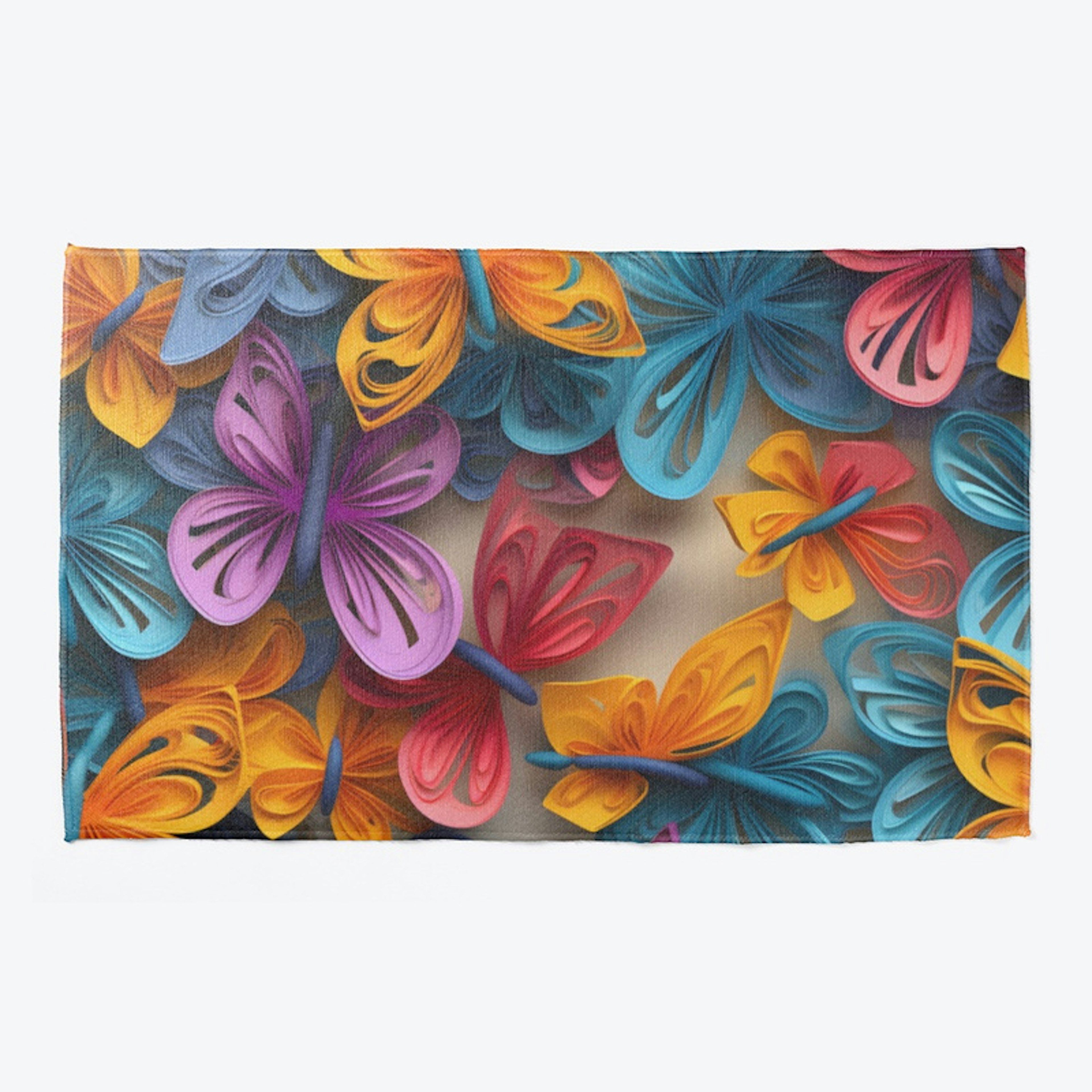Colorful 3D Butterfly Paper Art