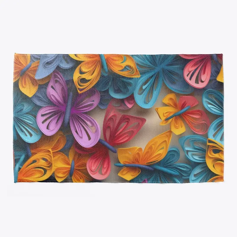 Colorful 3D Butterfly Paper Art